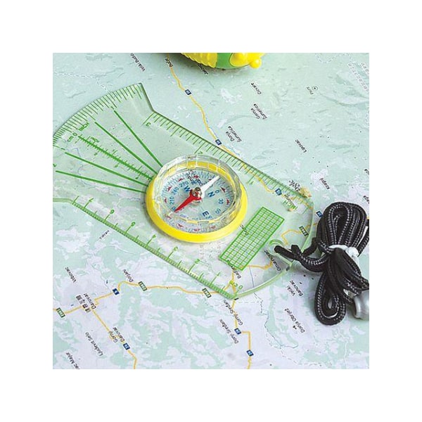 Barnkompass: Kompass till barn, med linjal multifärg