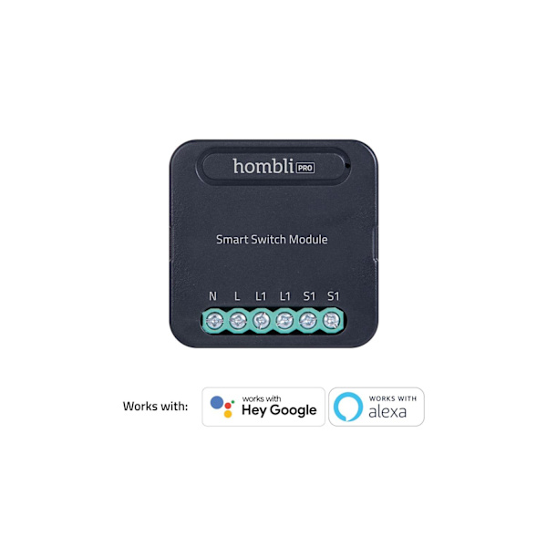 Fjärrströmbrytare, enkanalig, WiFi, Hombli Smart Switch Module Vit