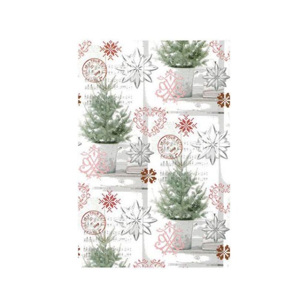 Julpapper/Julklappspapper 57cm x 154m, Pinetree (julgran) multifärg