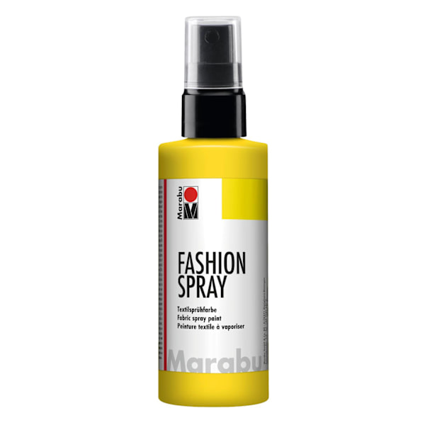 Textilfärg sprayflaska Marabu Fashion Spray 100ml Solgul Solig gul