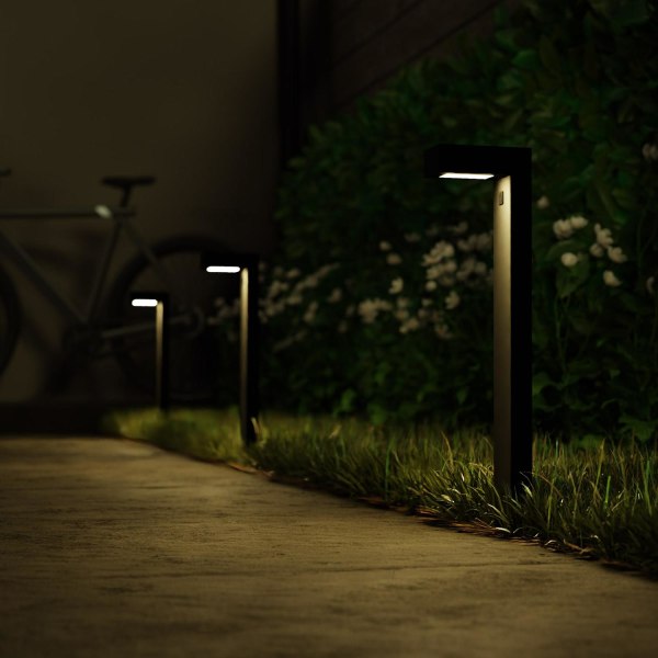Startkit: Utomhusbelysning Hombli Smart Pathway Light, Black Svart