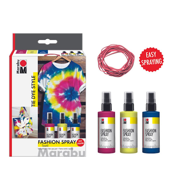 Textilsprayfärg-set: Marabu Fashion Spray Set &quot;Tie Dye&quot multifärg