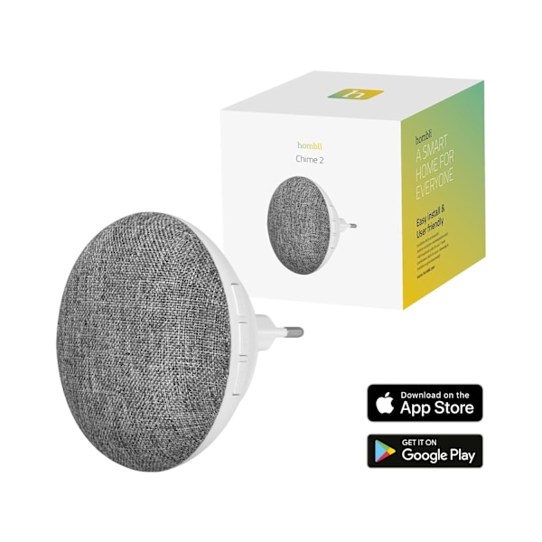 Smart ringklocka till dörrklocka WiFi Hombli Doorbell Chime 2 (E grå
