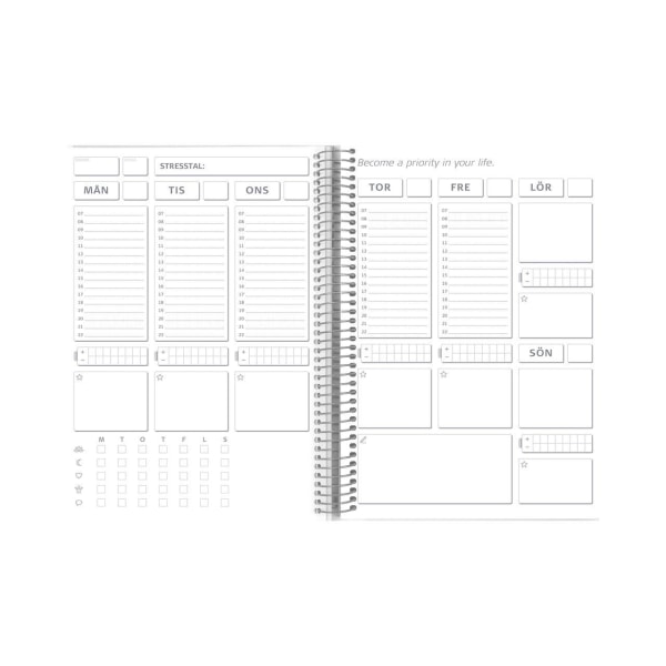 Temakalender, Balance log, Stresshantering, Odaterad kalender, B multifärg