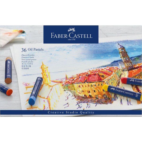 Oljepastellkritor Faber-Castell Creative Studio, 36 färger/fp multifärg