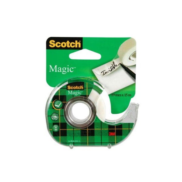 Dokumenttejp Scotch 810 Magic Invisible med hållare 15mx19mm Transparent