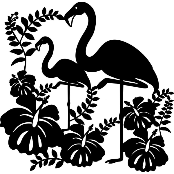 Stencil/Maskeringsstencil Marabu Silhouette, 30x30cm, Flamingo Vit