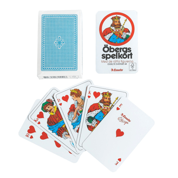 Spelkort / Kortlek Öbergs Poker-lek Blå Blå