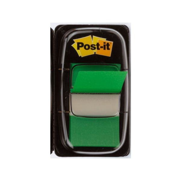 Märkflik Post-it Index 25,4x43,2mm, Blå+Grön, 2x50 flikar/fp multifärg