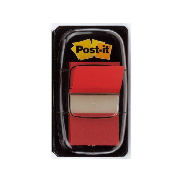 Märkflik Post-it Index 25,4x43,2mm, Röd+Gul, 2x50 flikar/fp multifärg