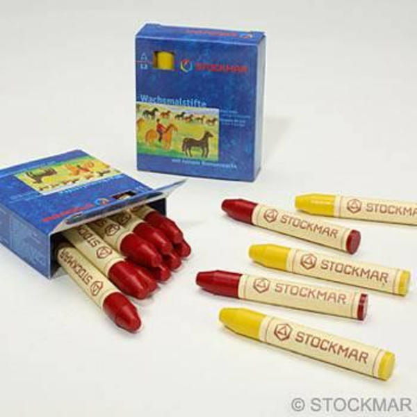 Stiftkrita/Vaxkrita Stockmar Flammande röd (43) 12 kritor/ask Röd