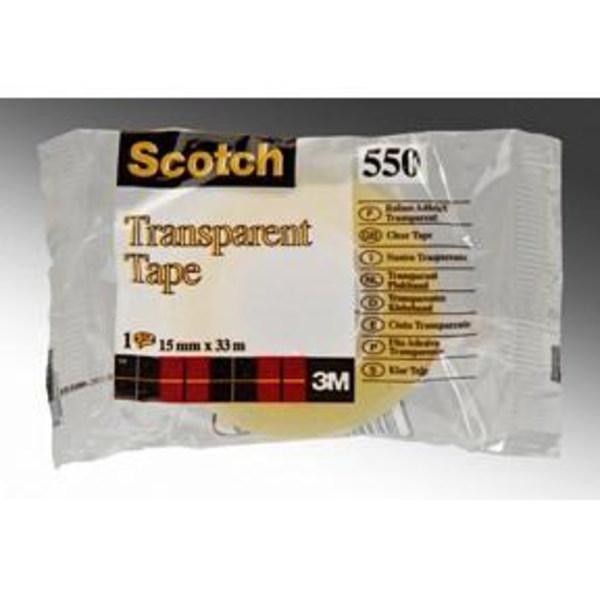 Kontorstejp Scotch 550 66m x 15mm klar 10/fp Transparent