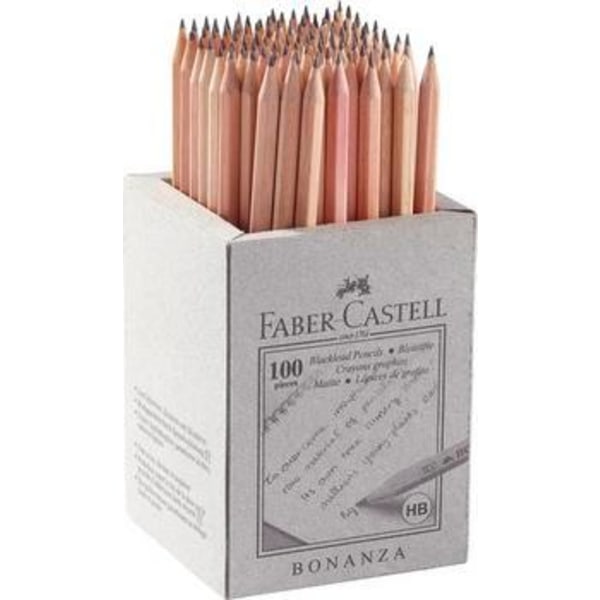 Blyertspenna Faber-Castell Bonanza naturfärgad HB 100/fp Grafitgrå
