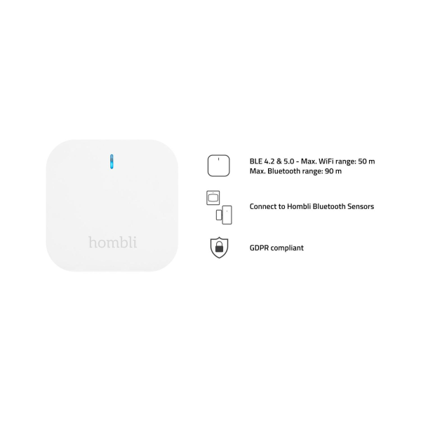 Brygga för Hombli Bluetooth-sensorer WiFi Smart Bridge Vit