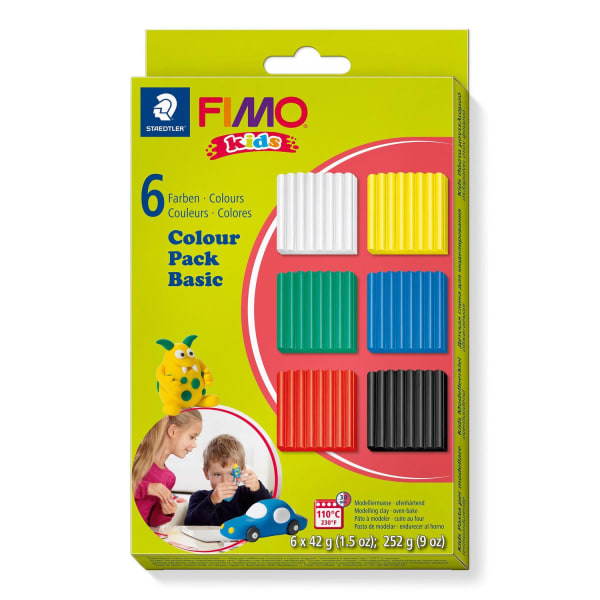 Set Fimo Kids modellera Colour Pack Basic (8032 01), 6 färger multifärg