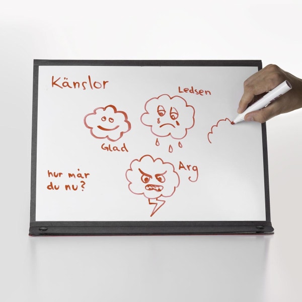Flanotava/magnetisk whiteboard, portabel, 44x36cm Grön