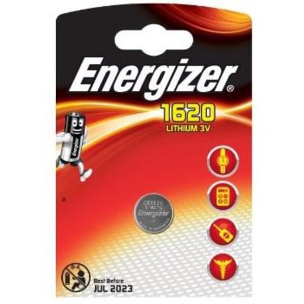 Batteri Energizer Lithium CR1620 (knappcell) 3V, 1/fp multifärg