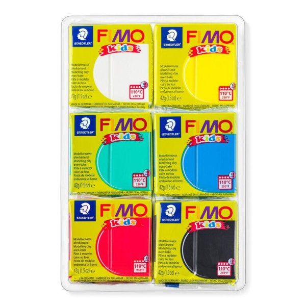 Set Fimo Kids modellera Colour Pack Basic (8032 01), 6 färger multifärg