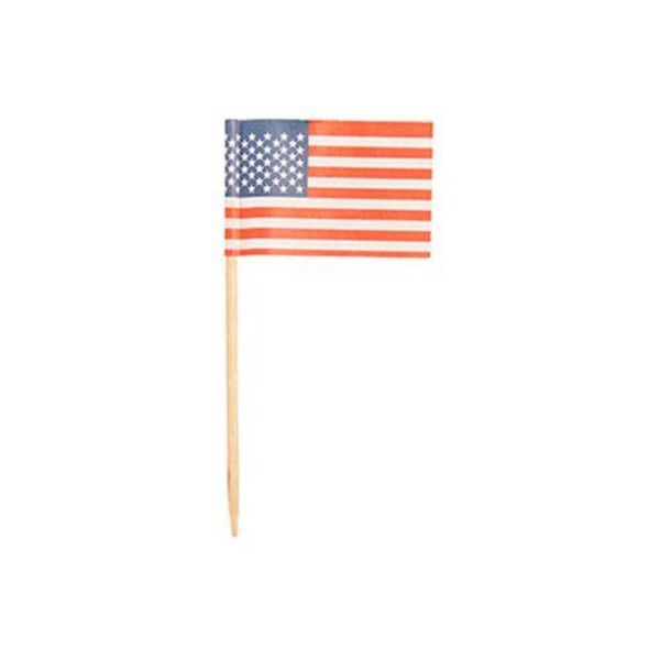 Partypinnar, USA, amerikanska flaggan, 8cm, 500 flaggor/fp multifärg