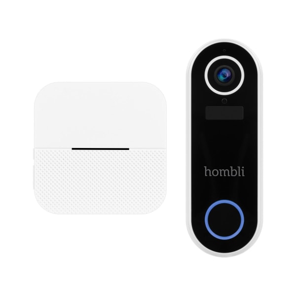 Hombli dörrklocka+rinklocka kamera WiFi Smart Doorbell 2 + Chime Vit