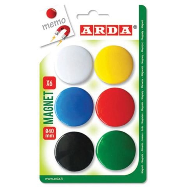 Magneter 30mm Blandade färger 6/fp multifärg