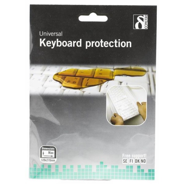 Tangentbordsskydd Deltaco Universal Keyboard protection Transparent