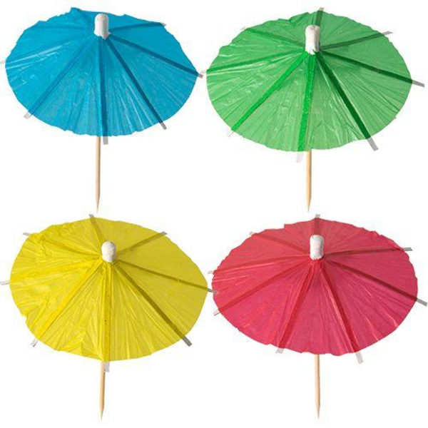 Partypinnar/Partypicks Glassparaply, enfärgade, 10cm, 144/fp multifärg