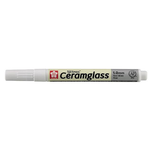 Porslinsmålningspenna Sakura Pen-Touch Ceramglass F 1,0 Vit Vit