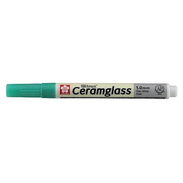 Porslinsmålningspenna Sakura Pen-Touch Ceramglass F 1,0 Grön Grön