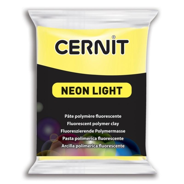 Cernit Neon Light modellera 56 gram, Neongul/Neon Yellow (700) Gul