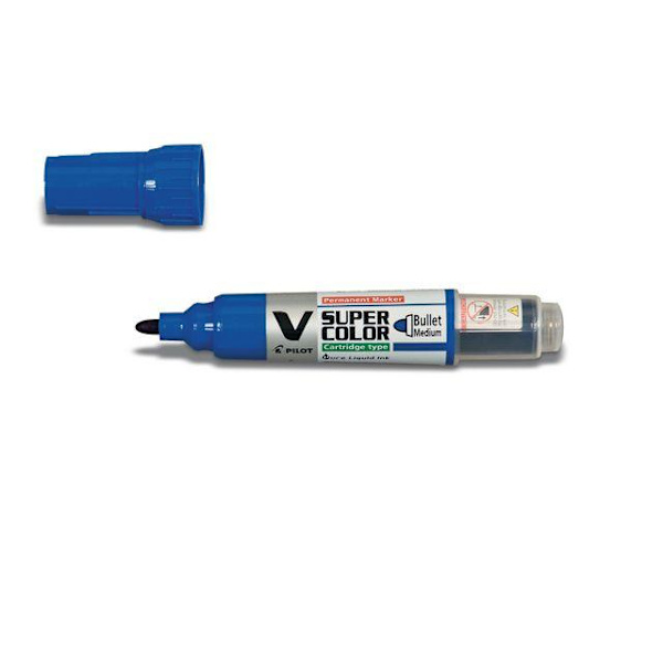 Märkpenna Pilot Begreen V Super Color rund Blå 1/fp Blå