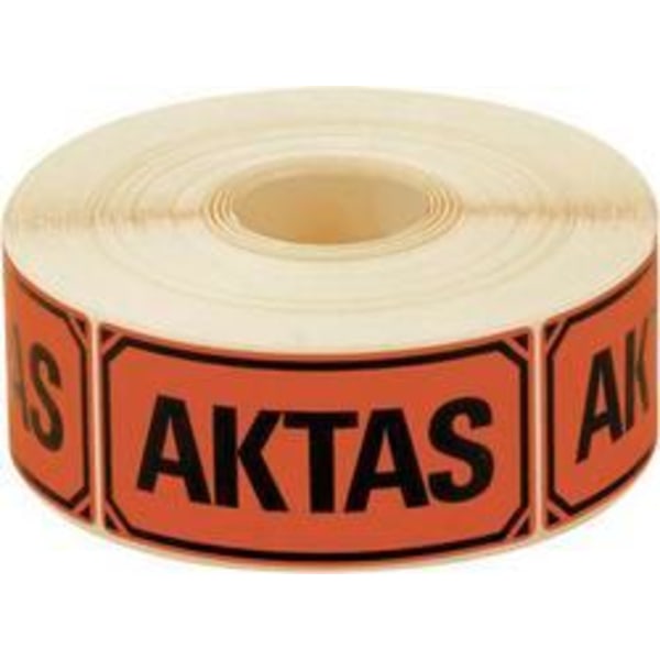 Emballageetiketter AKTAS, 1000 etiketter/rulle Röd