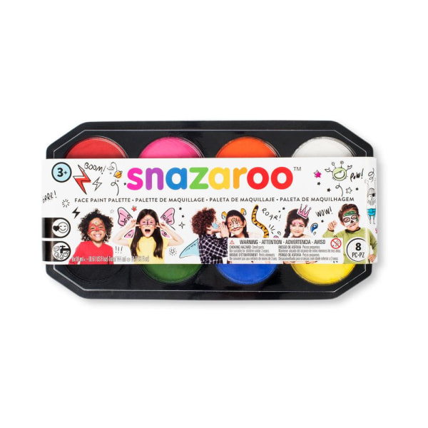 Ansiktsfärg Snazaroo Face Paint 18ml palette, 8 färger/fp multifärg