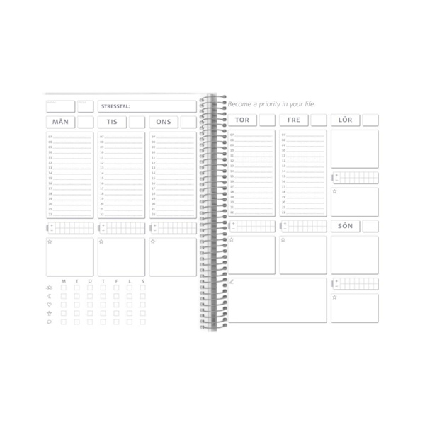 Temakalender, Balance log, Stresshantering, Odaterad kalender, B multifärg
