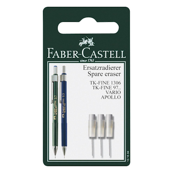 Raderreserv Faber-Castell 131594 till TK-Fine 1306/97** mm 3/fp Vit