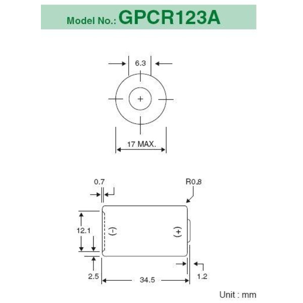 Batterier GP Photo Lithium Pro 3V, 1400mAh, CR123A, 1/fp multifärg