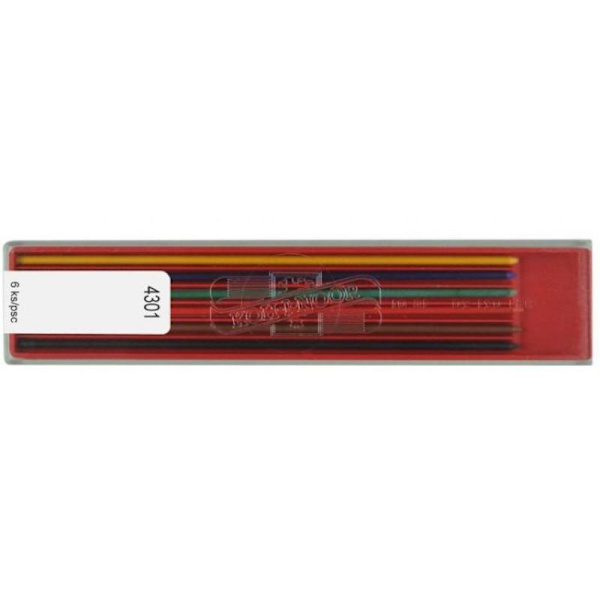 Ritstift/Färgstift Koh-I-Noor (4301 6) 2,0mm 6 färger/fp multifärg
