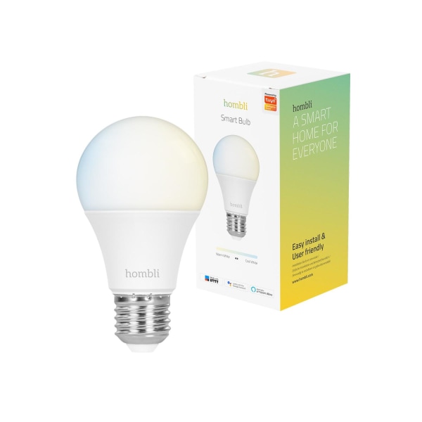 Smart lampa, WiFi, Hombli Smart Bulb E27, LED, CCT, 9W, Dimbar Vit