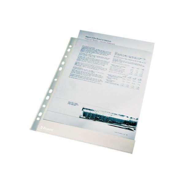 Plastficka Esselte Heavy Duty (56093) A4 105my glasklar 100/fp Transparent