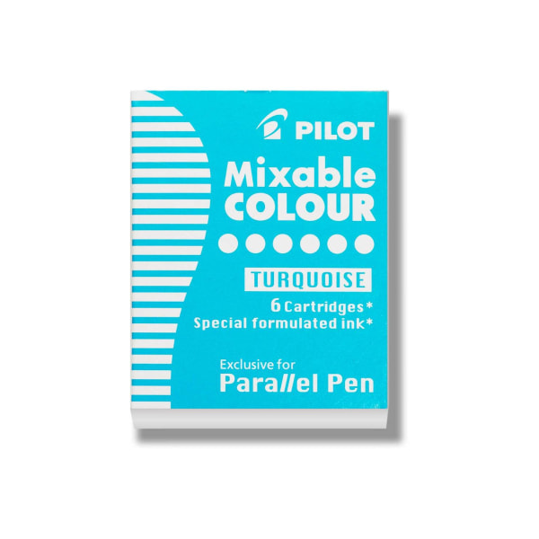 Patron Pilot Parallel Pen IC-P3-S6-TQ Ljusblå/Turkos 6/ask Turkos