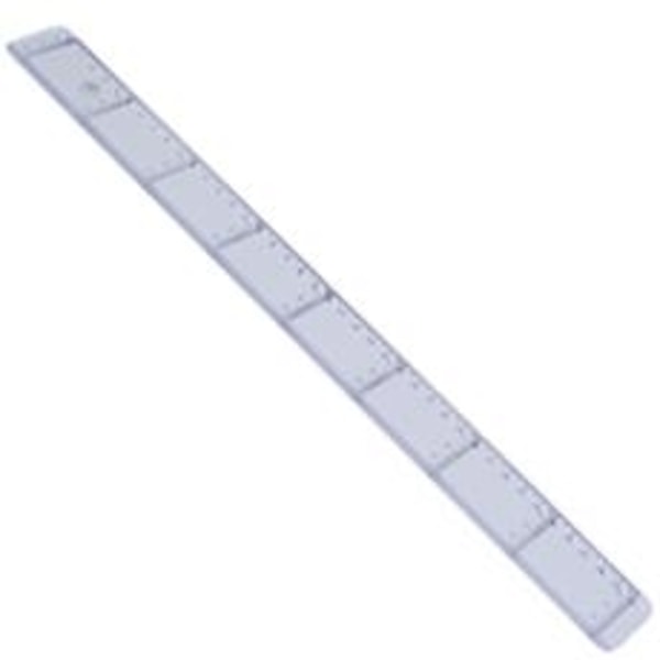Linjal, tvärgraderad, plast, 40cm cm/mm-gradering 1/fp Transparent