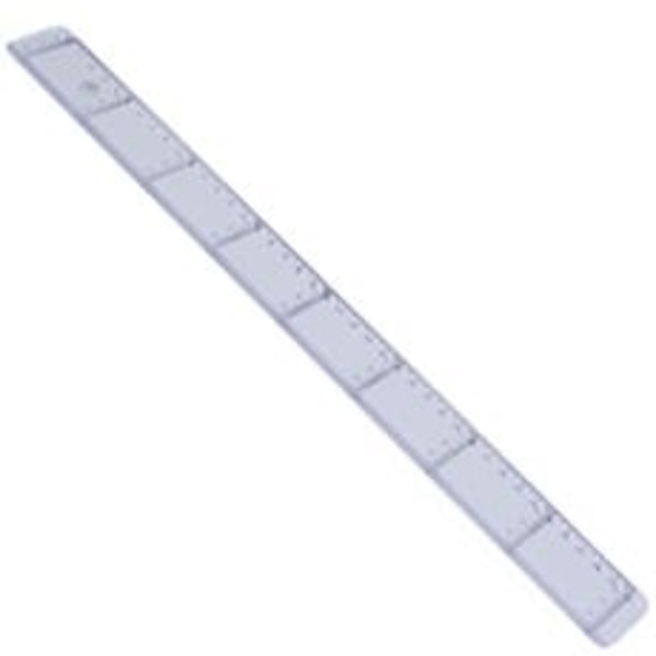 Linjal, tvärgraderad, plast, 40cm cm/mm-gradering 1/fp Transparent