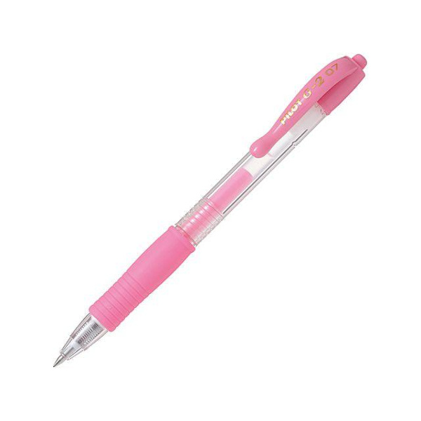 Gelpenna Pilot G-2 07 Neon 4 färger/fp (Gul/Rosa/Orange/Grön) multifärg
