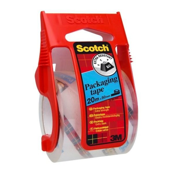 Packtejp Scotch 48mm x 20,3m med hållare Transparent 1/fp Transparent