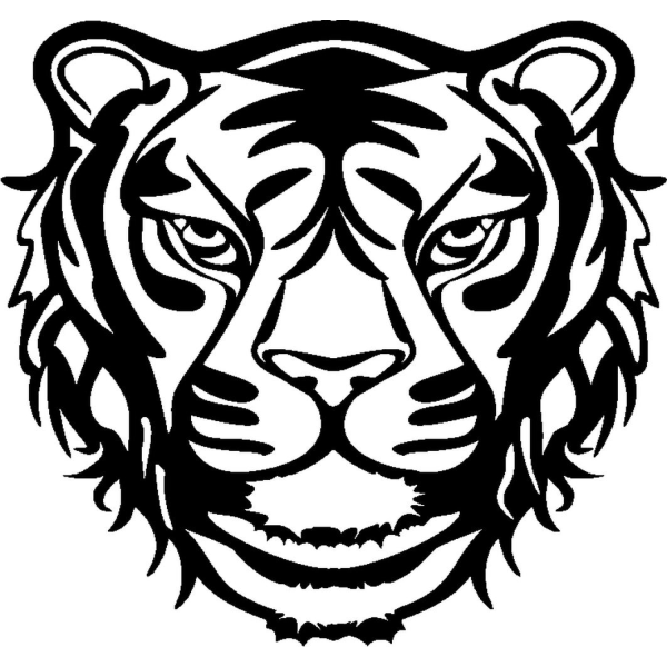 Stencil/Maskeringsstencil Marabu Silhouette, 30x30cm, Wild Tiger Vit