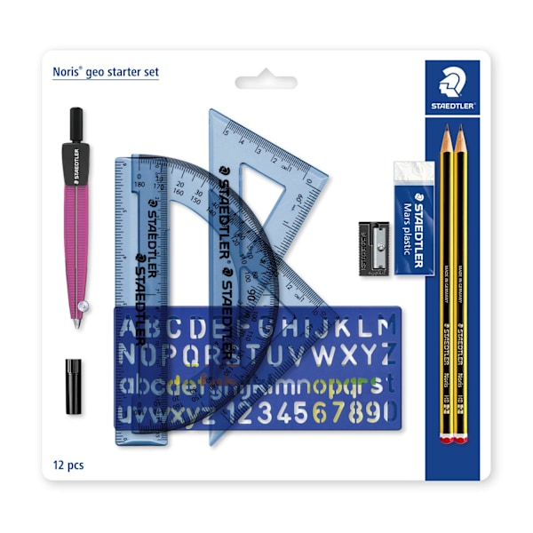 Geometriset Staedtler Noris geo starter set, 12 delar multifärg