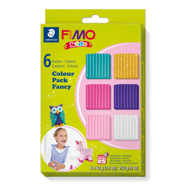 Set Fimo Kids modellera Colour Pack Fancy/Pastell, 6 färger multifärg