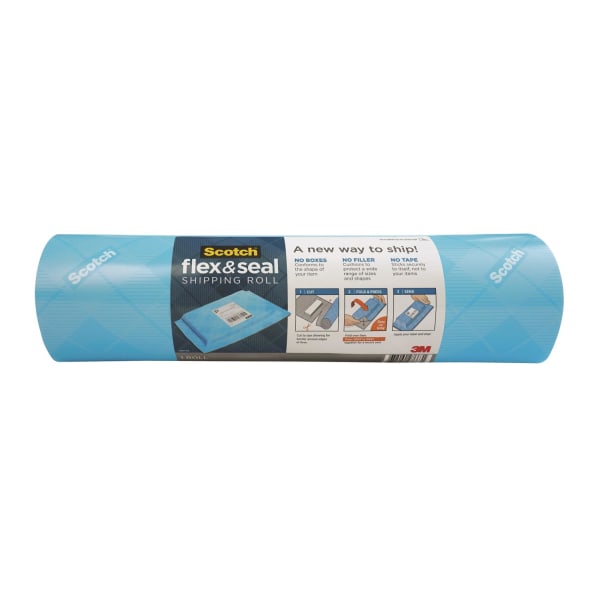 Emballagerulle Scotch FlexSeal Shipping Roll, Blå, 38cm x 3m Blå