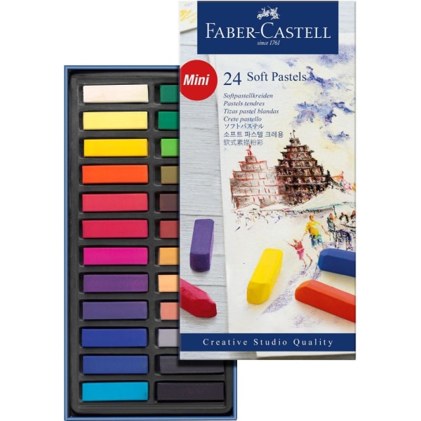 Torrpastellkritor/Soft Pastell kritor Faber-Castell 24 färger multifärg