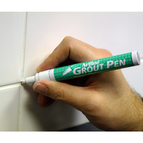 Märkpenna Artline Grout Pen (för gammal / missfärgad puts), Vit Vit